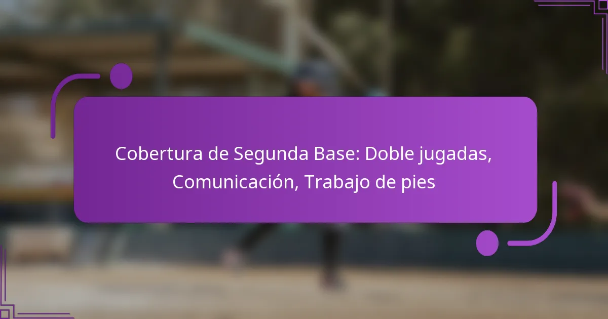 Cobertura de Segunda Base: Doble jugadas, Comunicación, Trabajo de pies
