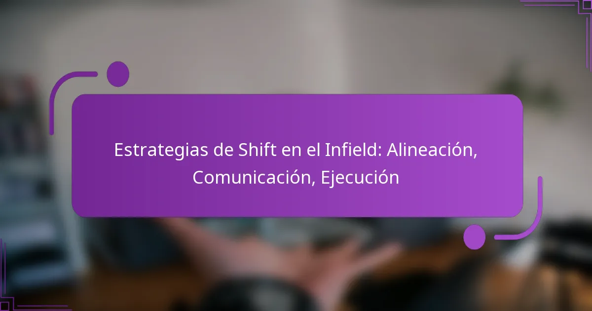 Estrategias de Shift en el Infield: Alineación, Comunicación, Ejecución